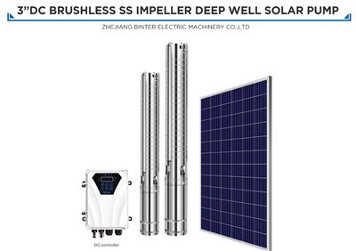 1100w 112M 72V børsteløse jævnstrømssoldrevne dybbrøndsvandpumper