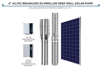Højtryk 26m Højt nominelt flow 25m3/h Ac Dc Dykboring Dybbrøndpumpe